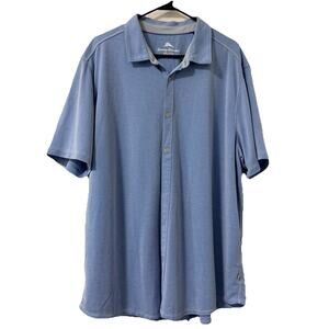 Tommy Bahama Polo Men’s Shirt XXL Blue Tencell Lyocell Short Sleeve Island Golf